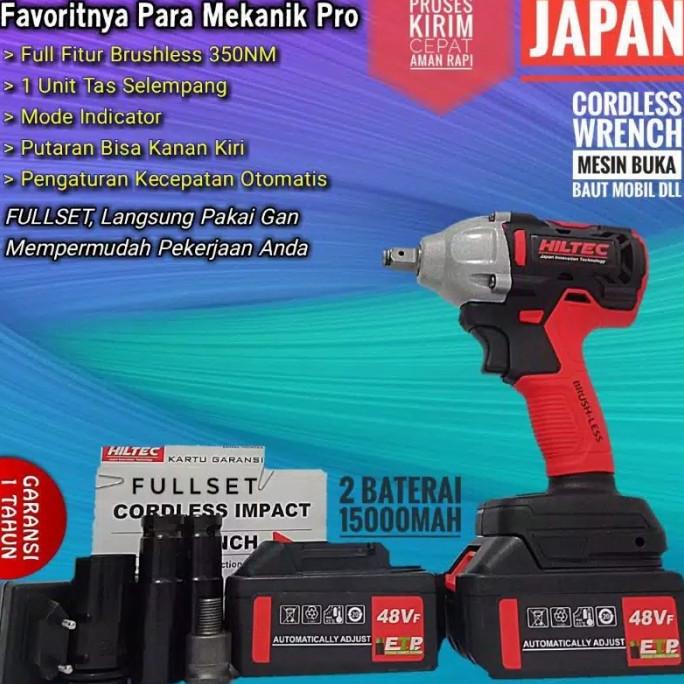 promo Mesin Buka pasang baut impact wrench Hiltec Japan Terbaik COD