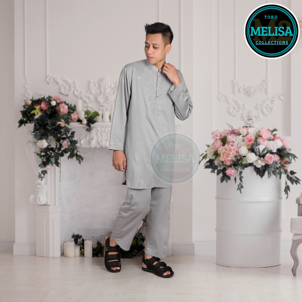 baju koko setelan pakistan dewasa bahan poli katun Setelan Kurta Pakistan Koko Muslim Lengan Panjang Dewasa Remaja Pria Laki Laki Ukuran M L XL