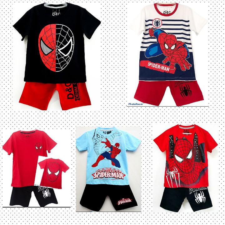 NEW Setelan  Baju  Anak  Cowok Laki  Laki  Superhero 