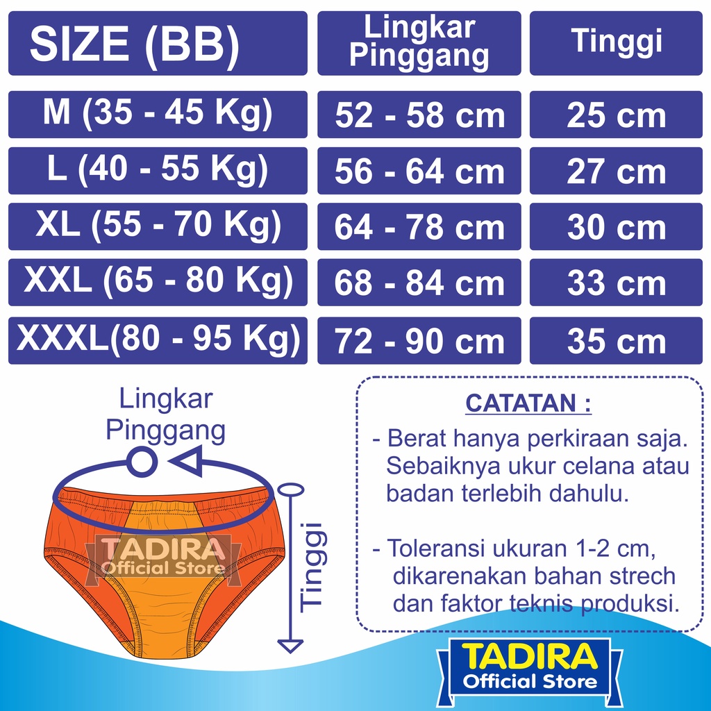 3 Pcs Celana Dalam Boxer Pria Bahan Katun Lembut Warna Random TADIRA Store