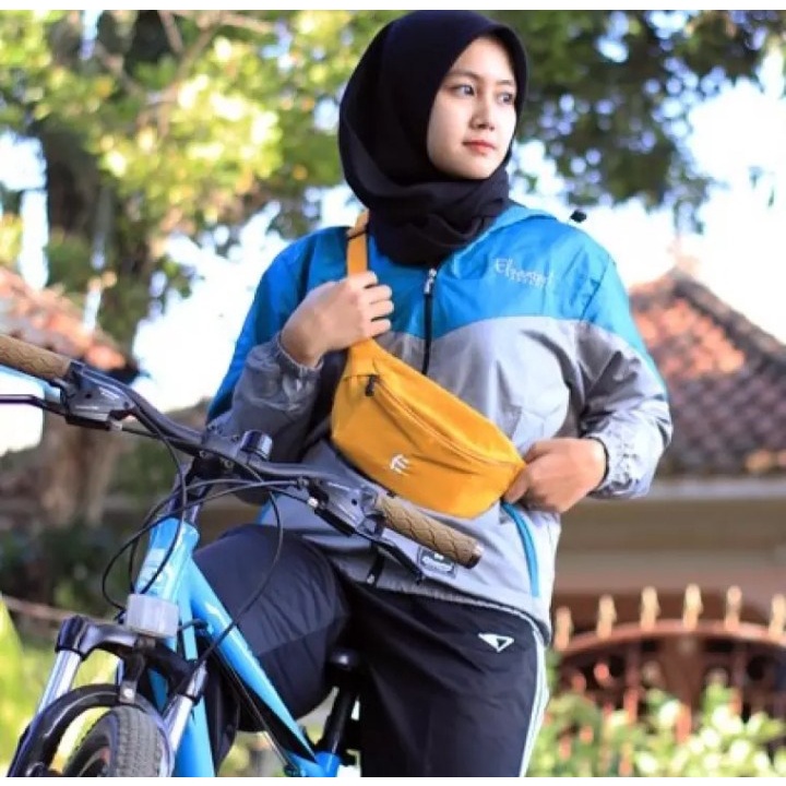 WaistBag Corduroy Waist Bag Koduroy Tas Sepeda Tas Pinggang Untuk Sepedahan Unisex Slempang Bahu Pri