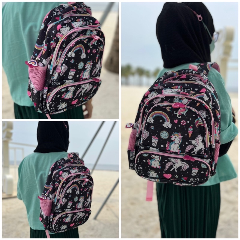 Import Tas Timbul SD TK Ransel Anak Sekolah Cewe Perempuan  Unicorn Frosen Tas Anak Perempuan