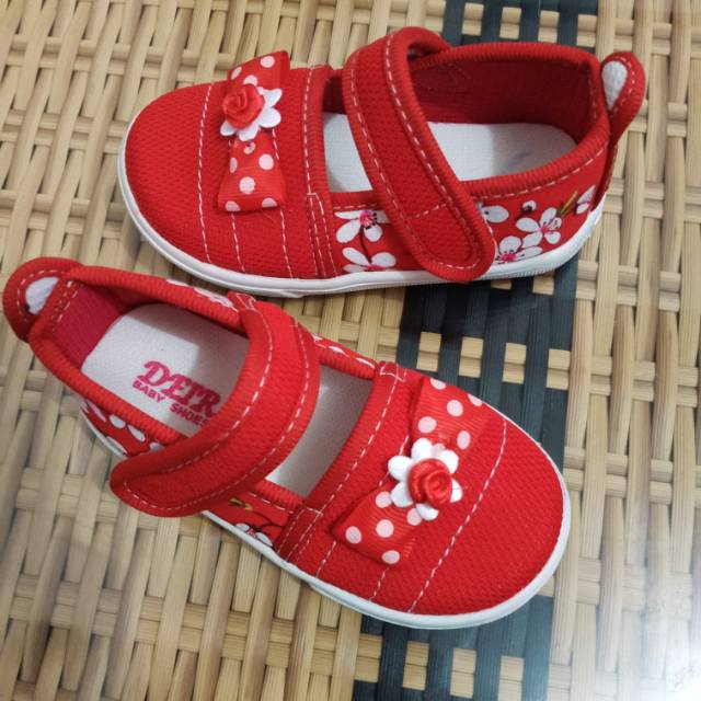 Sendal anak perempuan casual pita depan usia 1 2 3 tahun size 22-25 murah