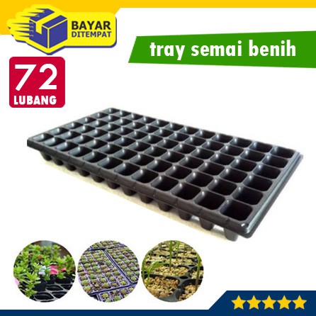 Tray Semai 72 Lubang Pot Tray Penyemaian Semai Bibit Tanaman Hidroponik Hydroponik