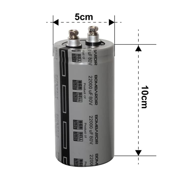 CAPASITOR 22000UF 80V BOMBARDIR BELL - ELKO ELCO 22000 MIKRO 80 VOLT BGR KAPASITOR ABU ABU