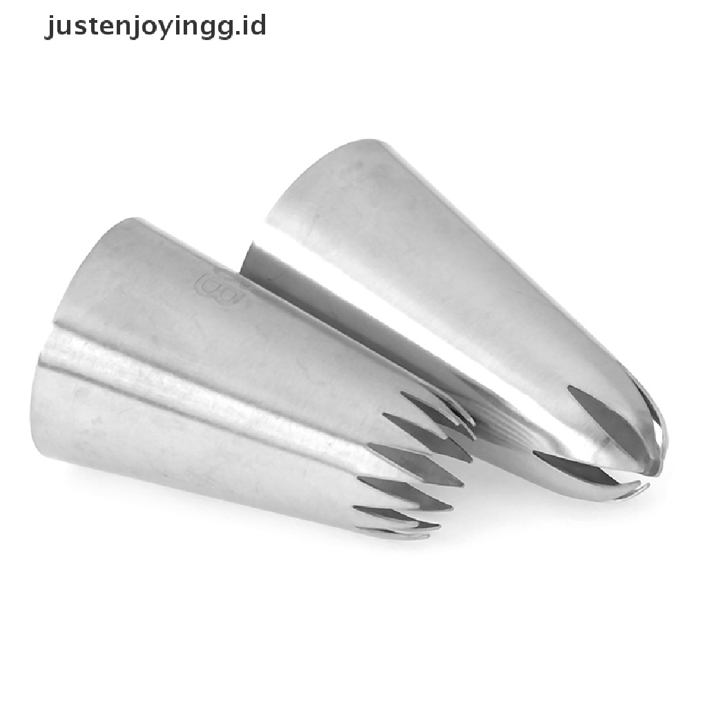 // justenjoyingg.id // 5 PCs Stainless Steel Icing Piping  Pastry Nozzles Cupcake Cream Making Set ~