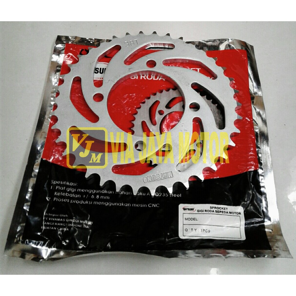 VJM GIR GEAR GER BELAKANG ONLY 428 - 38T YAMAHA JUPITER Z CRYPTON BURHAN F1 F1ZR VEGA R LAMA RXS RXK