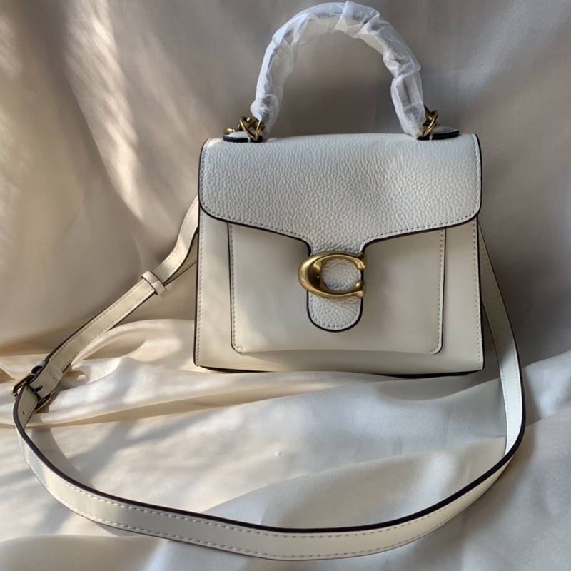 COACH TABBY TOP HANDLE 20 IN CROSSBODY BAG -WHITE