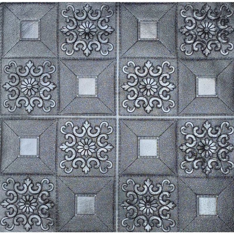 WALLPAPER 3D MOTIF BATIK CLASIC 70X70CM TEBAL 3MM-BATIK HITAM POLOS