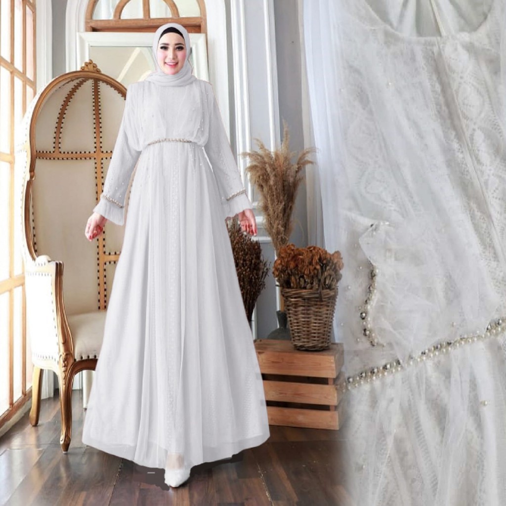 Dress Hm Alisha/Gamis Muslim/Fashion Kekinian/Dress Pesta/