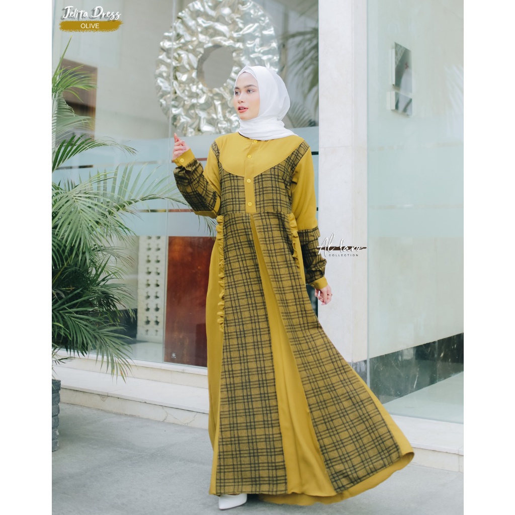 GAMIS JELITA KOTAK BY ALFARO muslimah fashion baju muslim modis hits terbaru