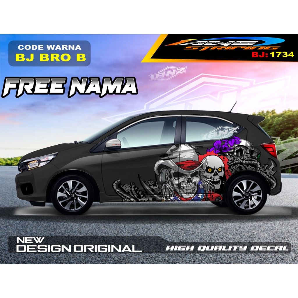 DECAL STIKER MOBIL MOBIL BRIO / STIKER MOBIL HONDA JAZZ  / VARIASI STIKER AGYA AYLA/ STIKER MOBIL