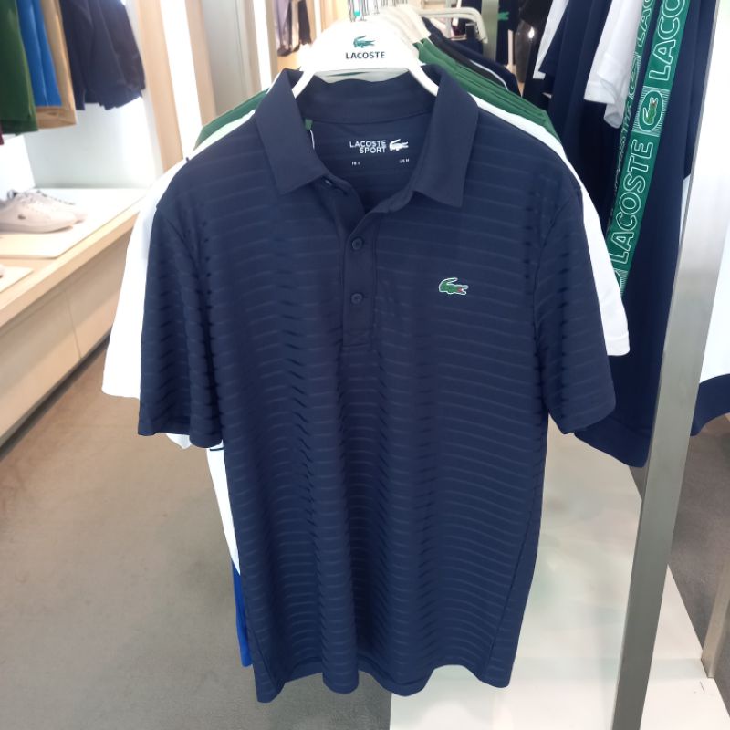 Baju Lacoste Polo Sports Navy Stripe
