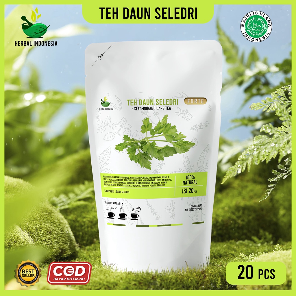 

OBAT HIPERTENSI NO 1 TERAMPUH!!! Teh Herbal Celup Daun Seledri Turunkan Tekanan Darah, Kadar Kolesterol dan Mencegah Penyakit Kanker Obat Hipertensi 100% Cepat dan Ampuh