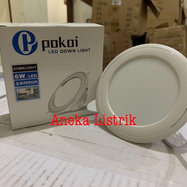  LAMPU DOWNLIGHT LED 3 WARNA 6WATT FULL PANEL LED LAMPU 