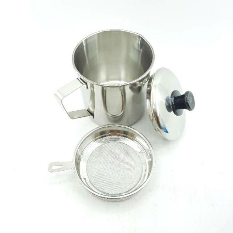 OIL POT STAINLESS | GELAS MINYAK SARINGAN