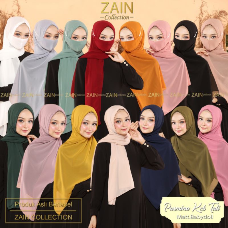 Pashmina KCB Tali Free Masker Original Zain Hijab