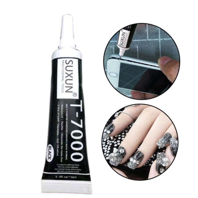 Original SUXUN T7000 Lem Jelly Touchscreen Isi 15mL Warna Hitam