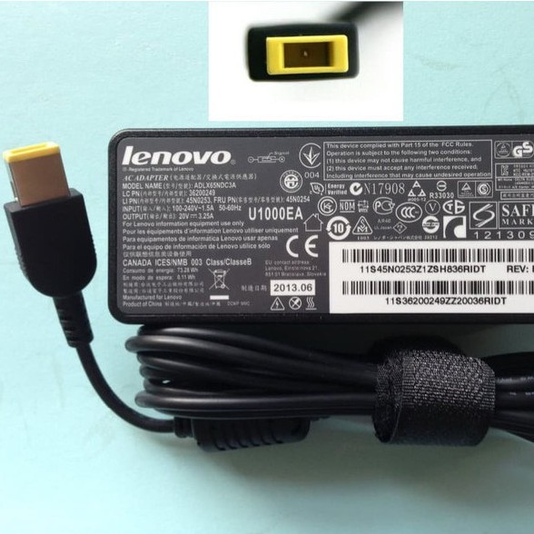 LENOVO - Original Charger Lenovo G40 G40-45 G40-70 G40-80 G400s G405 G405s S210 20V Free Kabel Power