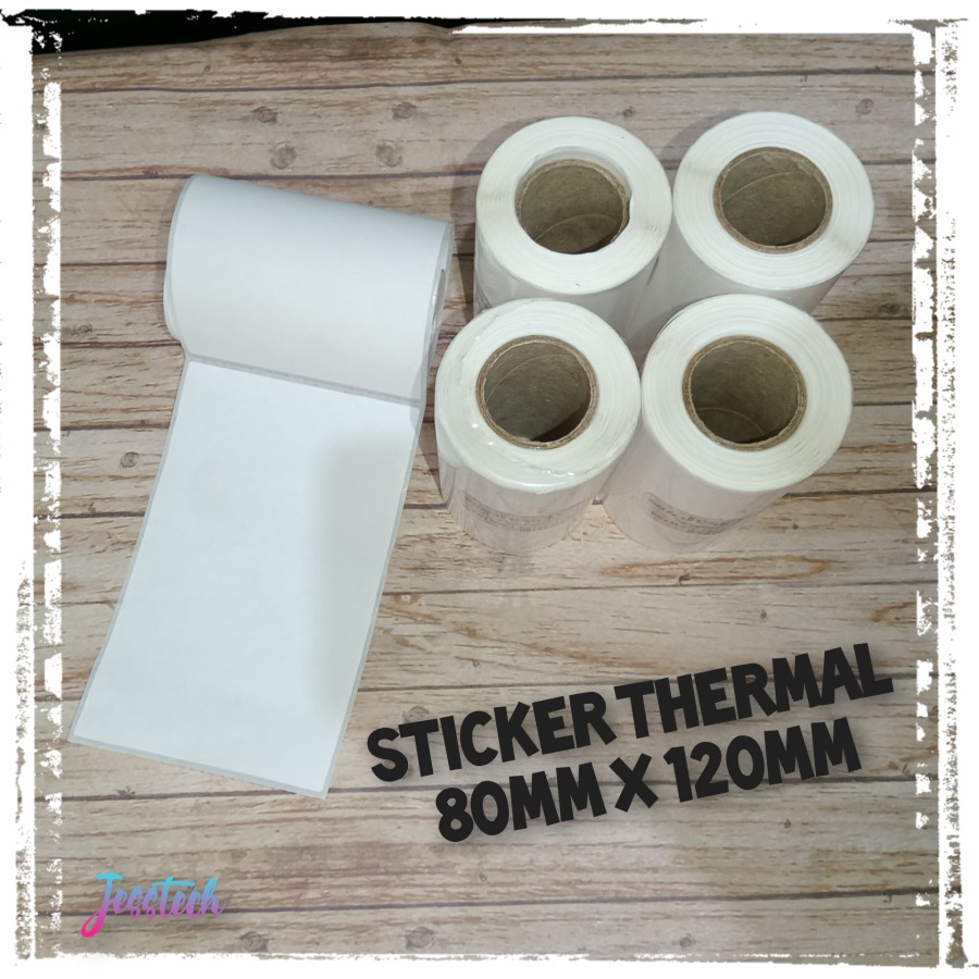 

LABEL THERMAL STIKER 80X120MM UTK PRINTER BLUETOOTH 80 8X12 cm 8 X 12