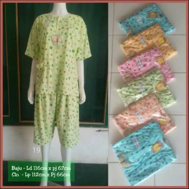 Babydoll pendek jumbo size xxl bahan kaos busui baju tidur setelan dewasa