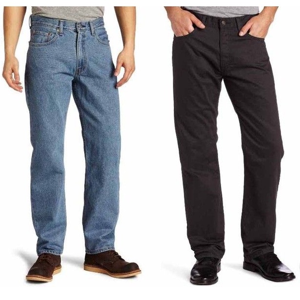 Celana Jeans Standart Reguler Fit Hitam Garment, Biru Muda, Biru Classic , Hitam Pekat 28 S/D 33