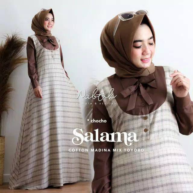 READY GAMIS NABTIK TERBARU GAMIS KOTAK KOTAK GAMIS MOTIF KOTAK KOTAK GAMIS MEWAH SALAMA ORI NABTIK