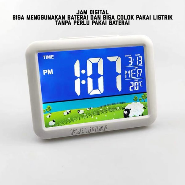 Jam Meja Digital Weker Keren Smart Alarm Clock Souvenir GH-7002