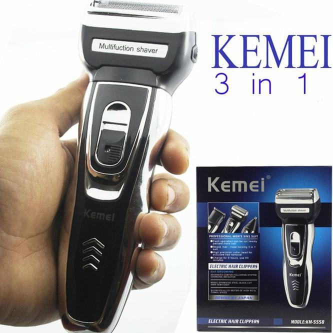 Jytv Kemei 6558 Alat Cukur Kumis Mesin Cukur Rambut Jenggot Km-6558 Wwrq