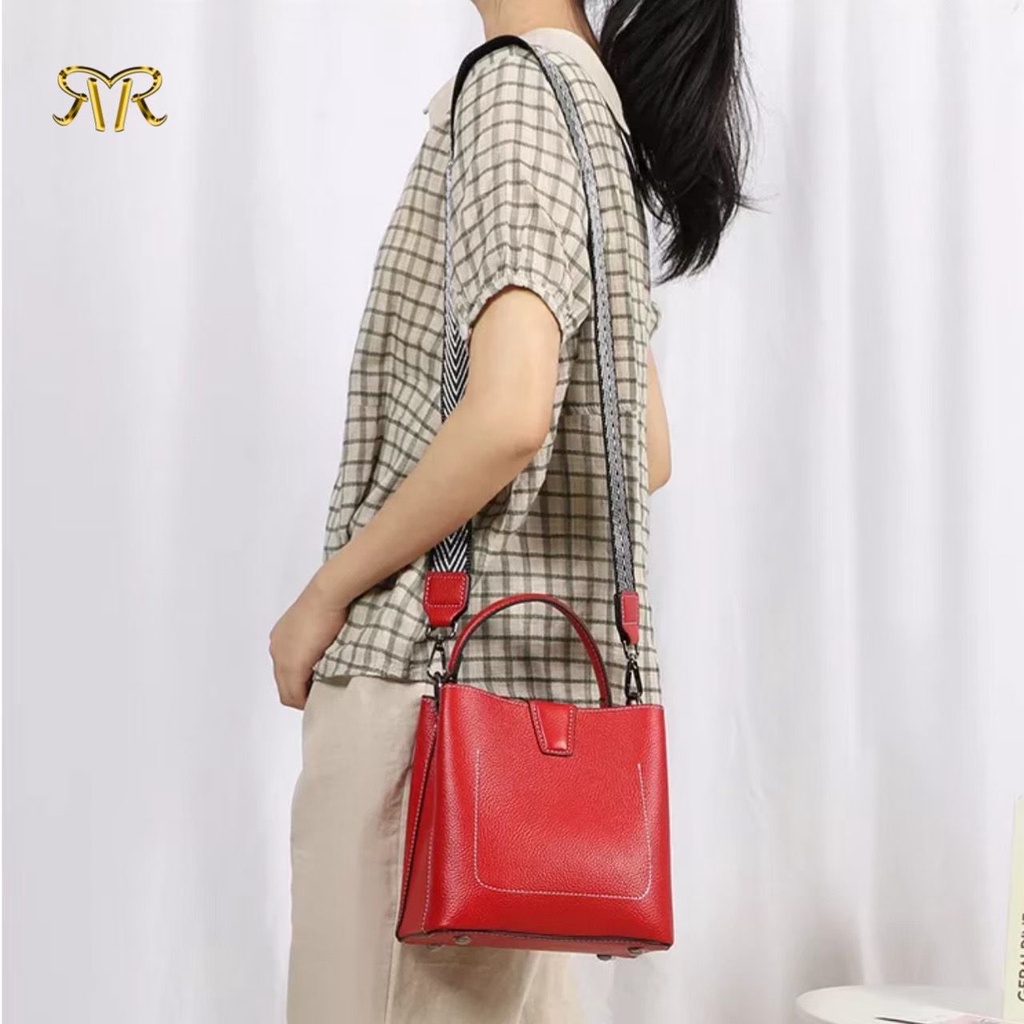 SHELLA 2 IN 1 TALI - TAS SELEMPANG SLING BAG WANITA KEREN MODIS MANIS CANTIK FEMINIM BUCKET POLOS PESTA