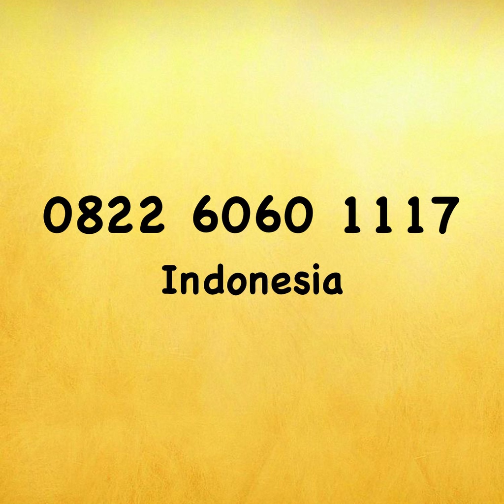 Nomor Cantik Simpati LOOP Seri 17 - 117 - 0822 6060 1117