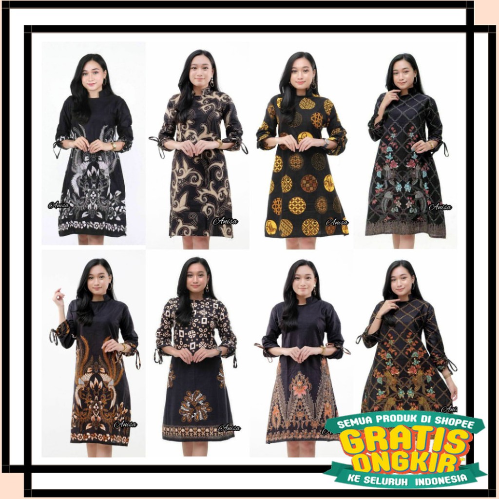 SOLO KERIS FULL BROKAT RUFFLE BENANG RAJA TENUN / BATIK KALONGAN | TUNIK BATIK PEKALONGAN SIZE M