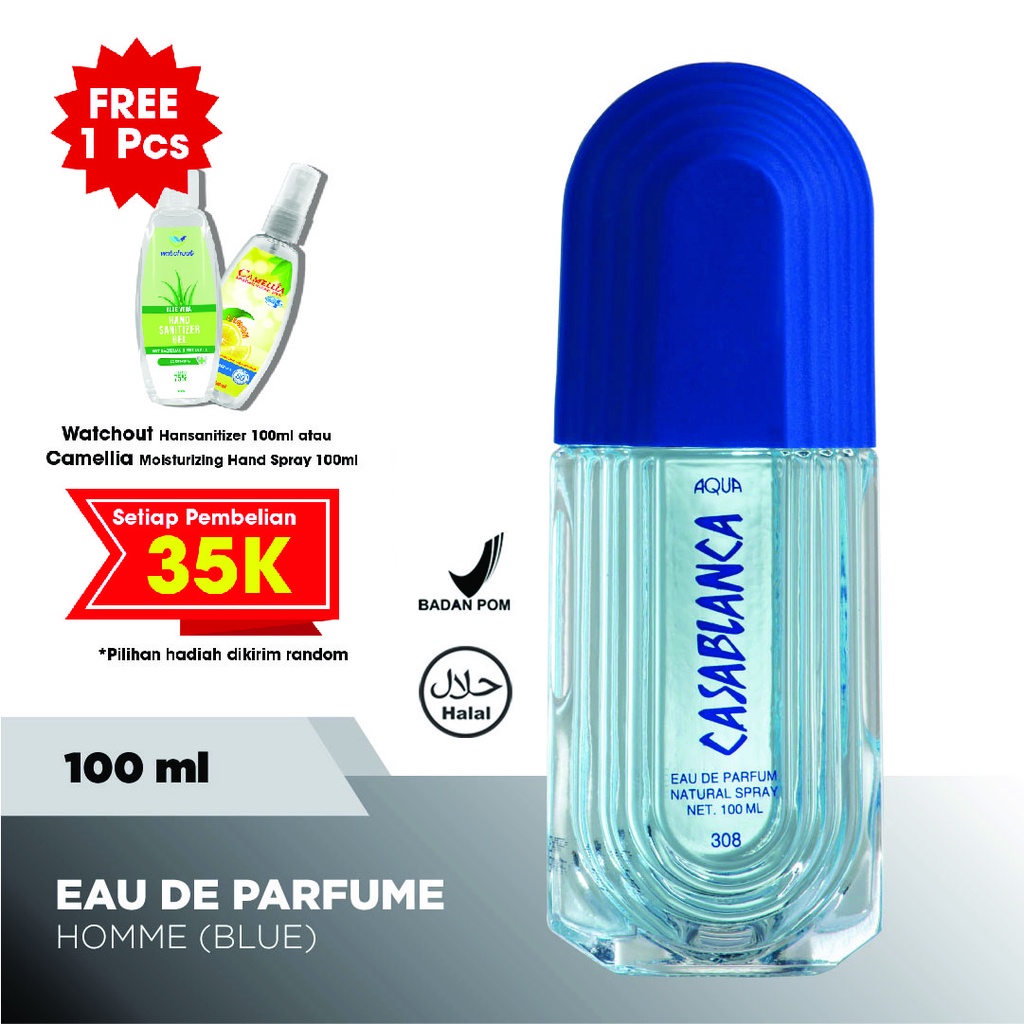 Jual Casablanca Eau De Parfum 308 Aqua (100ml) | Shopee Indonesia