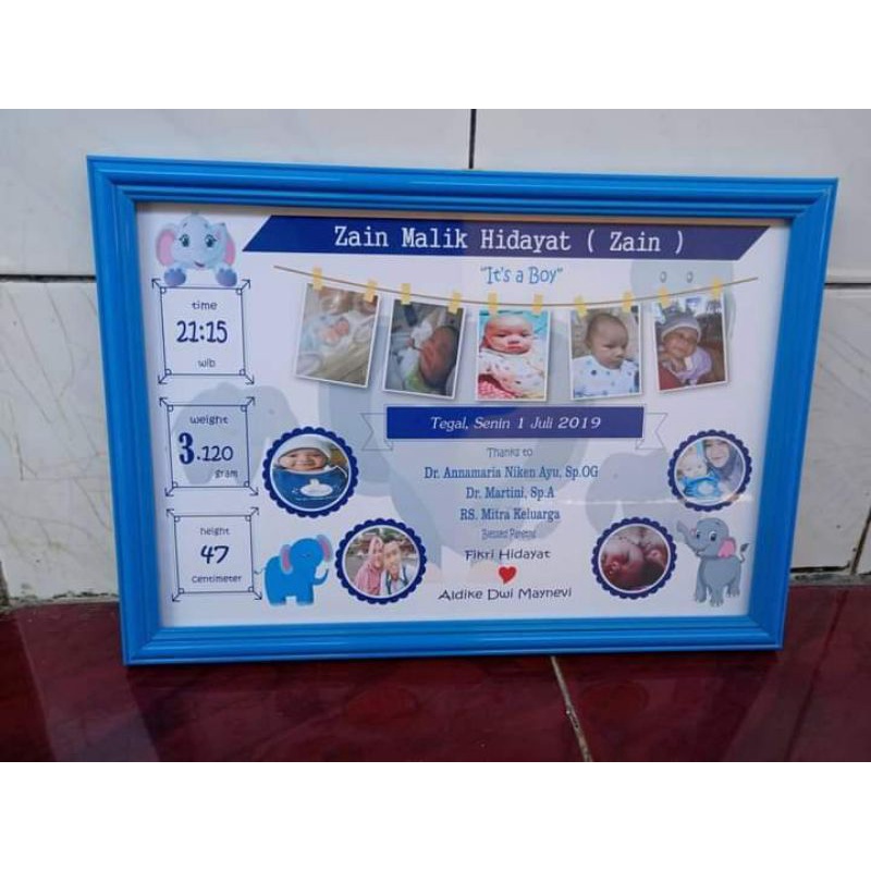 Biodata Bayi Pigura Keren Dekorasi Dinding
