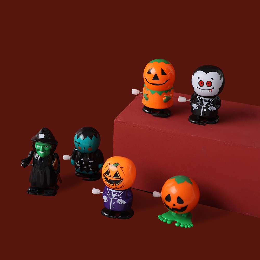Mainan Putar Jalan Model Labu / Zombie / Little Man Untuk Dekorasi Halloween / Hadiah Anak
