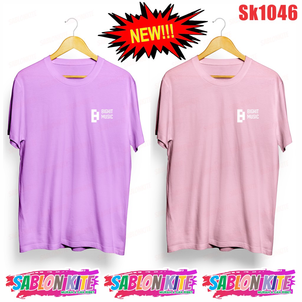 MURAH!!! KAOS BIGHIT BIG HIT MUSIC KECIL SK1046 UNISEX FG JK V SG COMBED 30S