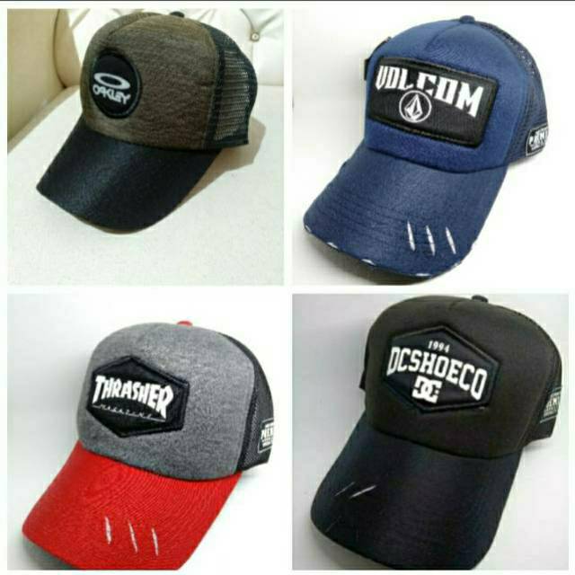 Topi Distro Trucker Hat Jaring Surfing Snapback Baseball Pria Distro Keren /Topi jaring/topi trucker