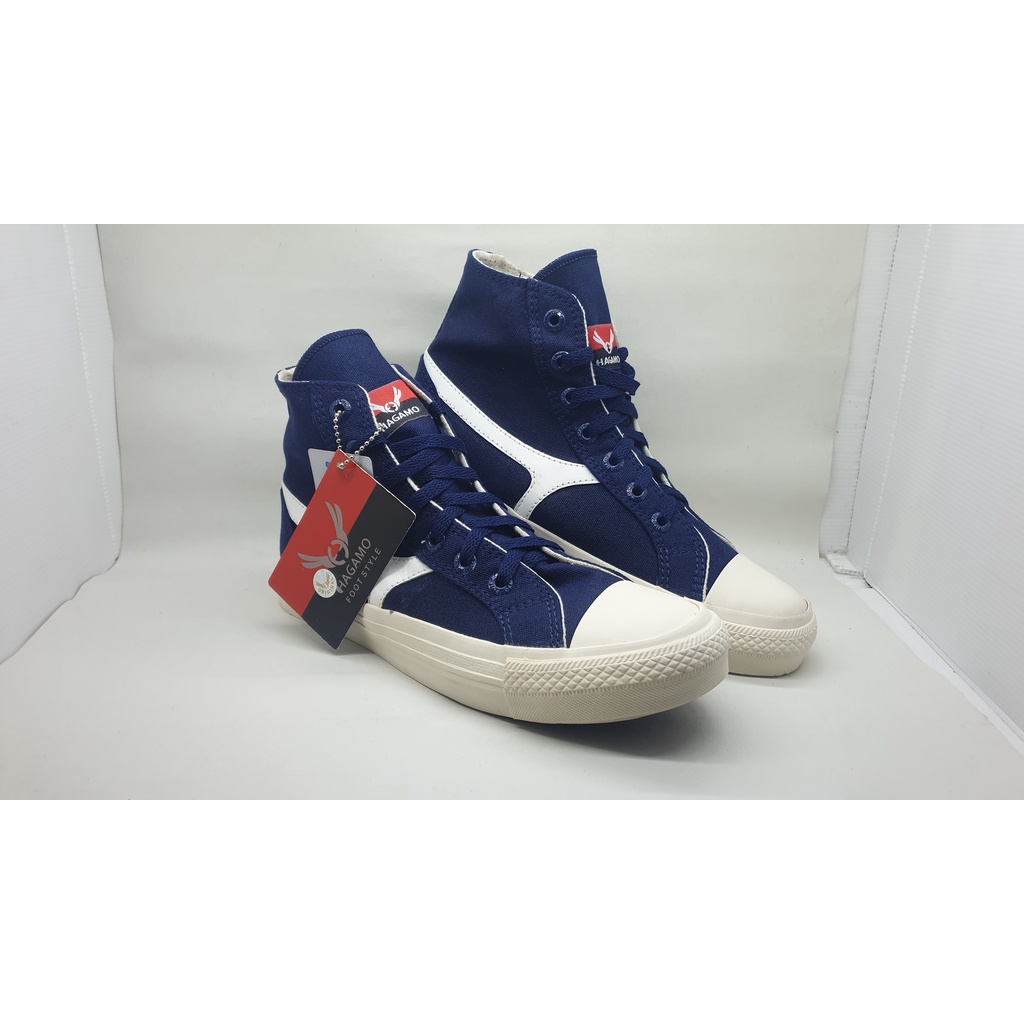 HAGAMO INDONESIA - HAGAMO VENUS HIGH NAVY BLUE - Sepatu Sneakers Casual Original Brand Lokal - Sepat