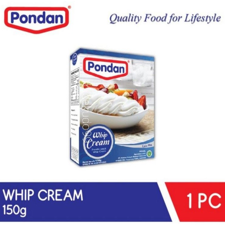 

PONDAN WHIPPING CREAM / KRIM KOCOK / KRIM KUE / WHIPPED CREAM