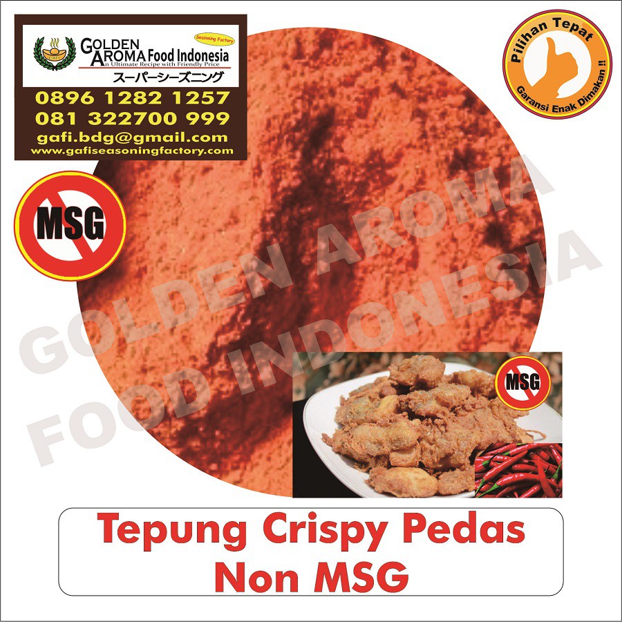 Tepung Crispy Kfc Pedas Non Msg 1 Kg Jual Tepung Spicy Crispy No Msg Kobe Kiloan Sasa Cap Kriuk Gafi Shopee Indonesia