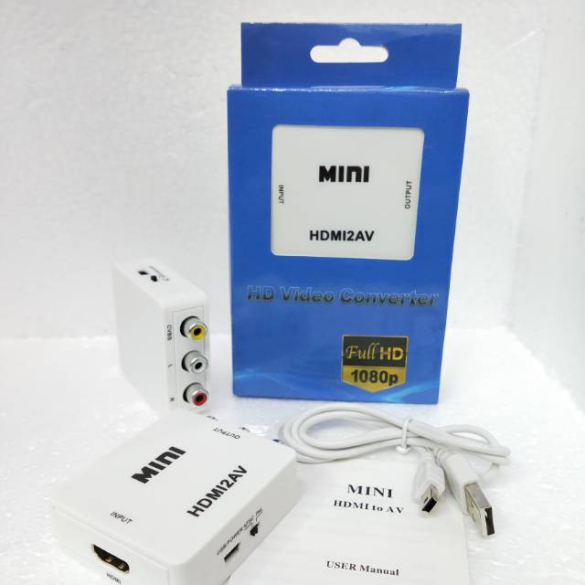 ( CalvinComp )  HDMI to AV Converter / RCA Mini Box/Adapter Box / HDMI2AV