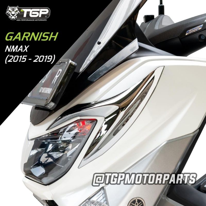 Garnis Lampu depan Yamaha Nmax black crome TGP