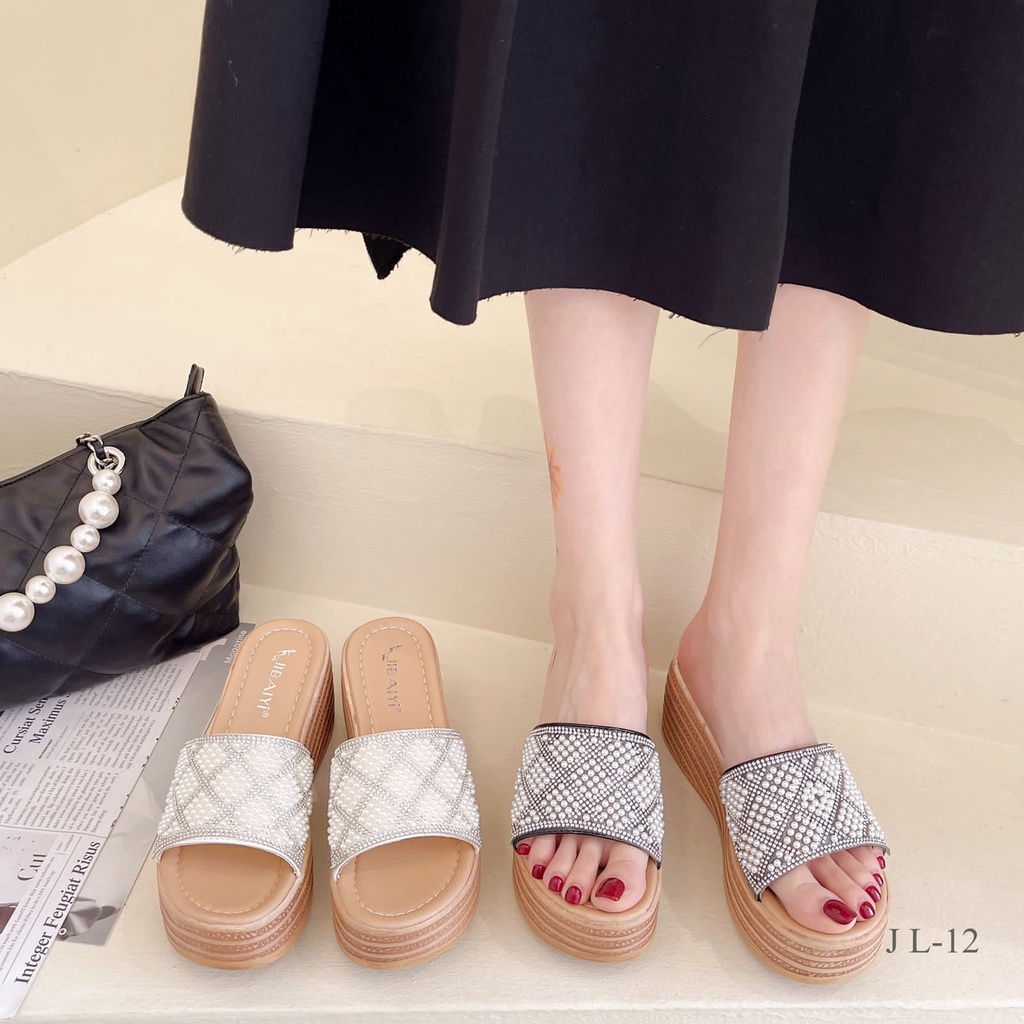 SANDAL WEDGES MUTIARA DEBRA FASHION L-12