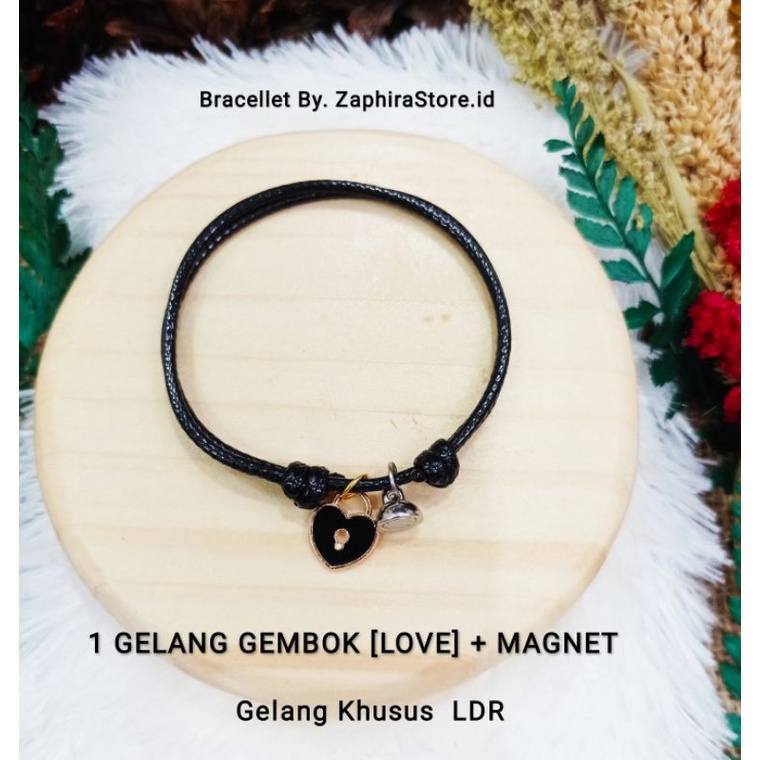 ZaphiraStore [PROMO] 2PCS GELANG KUNCI GEMBOK LOVE/ KUNCILOVE | Gelang Pasangan Pria Wanita