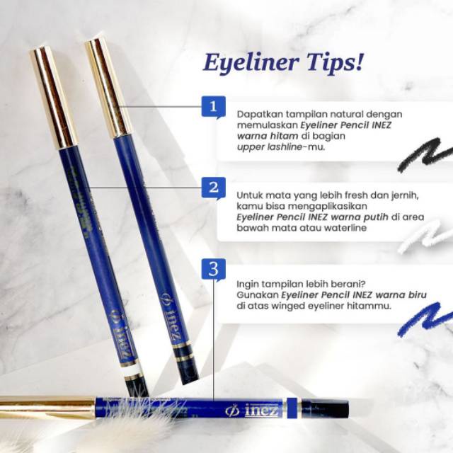 Inez Color Contour Plus Eye Liner Pencil Black 1.3 gr / Inez Color Contour Plus Eye Liner Pencil  Black-Black
