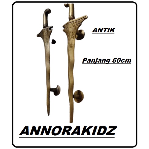 Handle Pintu Kuningan / Brass Door Pull - Keris Asli Kuningan
