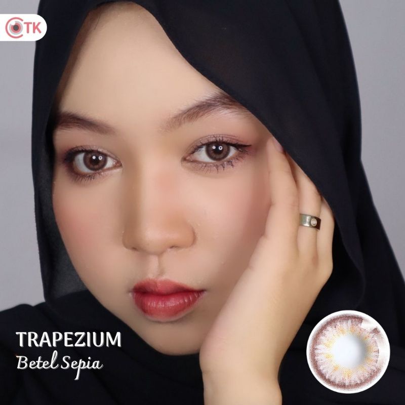 Softlens TRAPEZIUM 14.5 MM BETEL SEPIA MINUS -0.50 S.D -6.00 by CTK