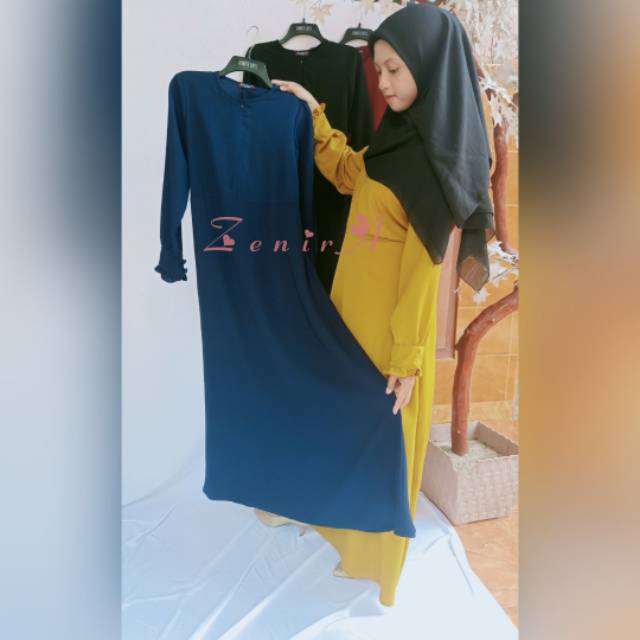 ORIGINAL!! BASIC DRESS / GAMIS POLOS BUSUI tersedia ukuran kecil hingga jumbo