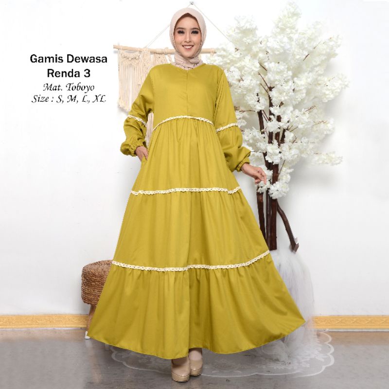 GAMIS WANITA DEWASA BAHAN TOYOBO PREMIUM/GAMIS WANITA DEWASA TERBARU/GAMIS WANITA DEWASA KEKINIAN/GA