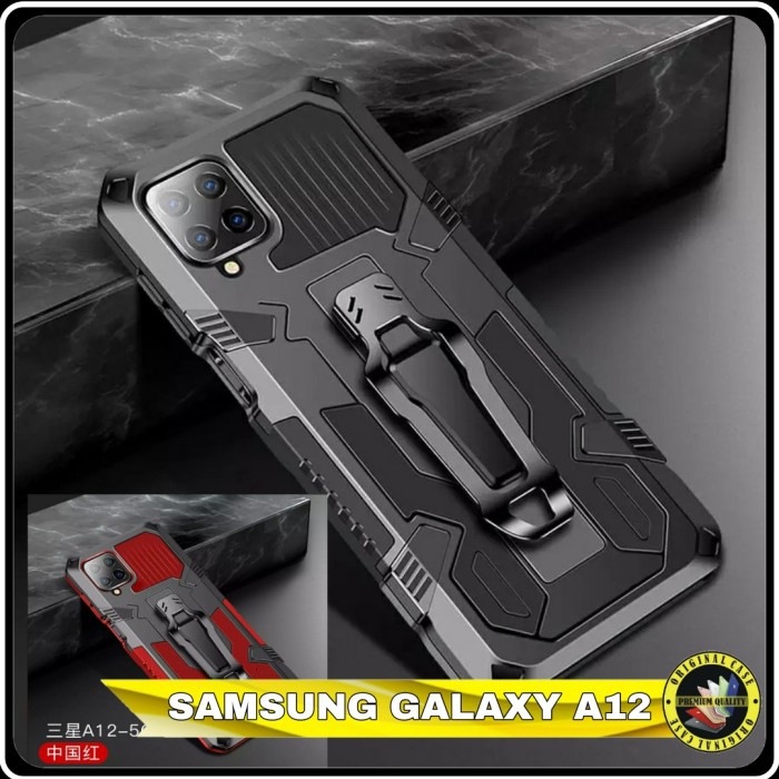 Case Samsung Galaxy A12 A 12 Hardcase KickStand robot Cover Outdoor